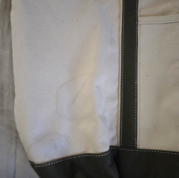 Lands End Extra Large Tote Bag In Olive Green - Picture 4 of 5